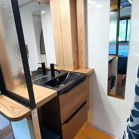 אוהל מפואר Tiny House Chez Manou Castelnau-de-Mandailles